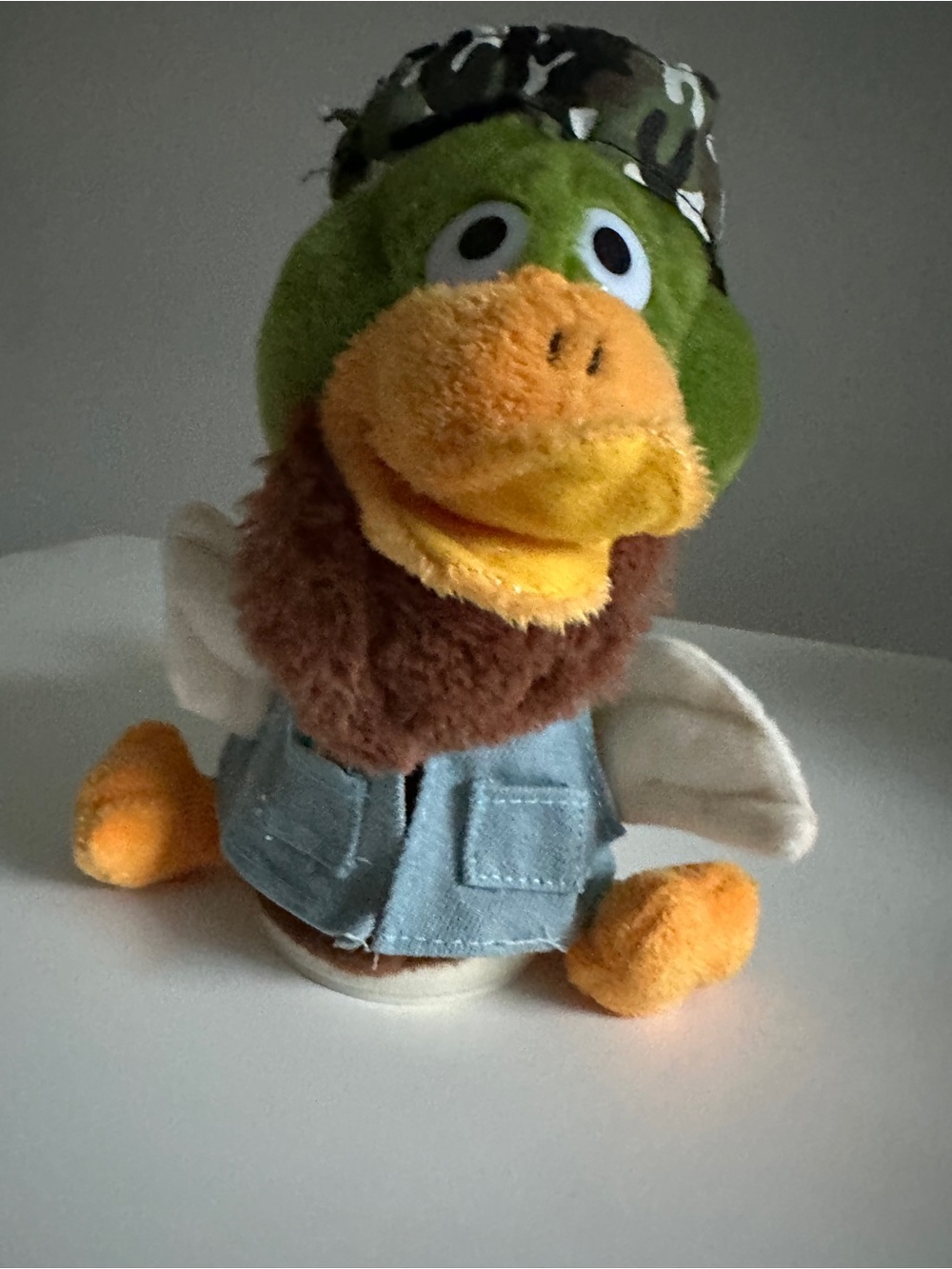 Gemmy Duck Mania Animated Singing Plush Mallard Duck Denim Vest USA Flag Camo 🦆 - Picture 6 of 16